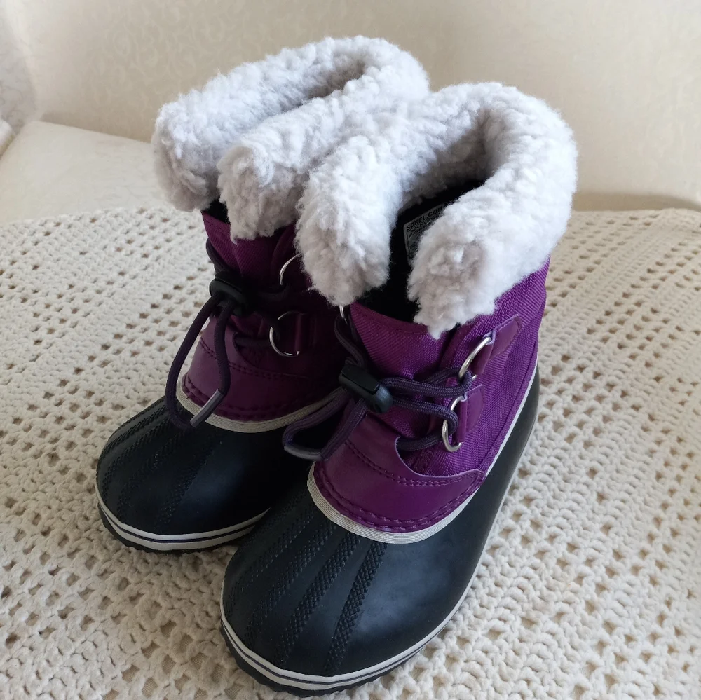 Sorel Children Yoot Pac Waterproof Nylon Boots Wild Iris/Dark Plum sz.13